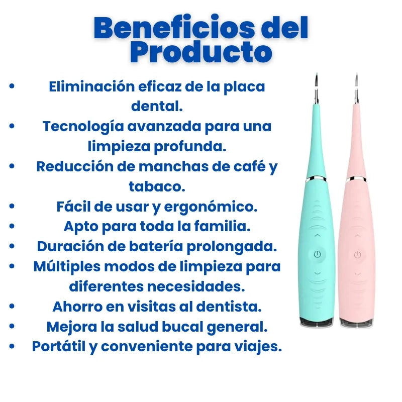 Limpiador Dental Eléctrico | Elimina eficazmente la placa dental